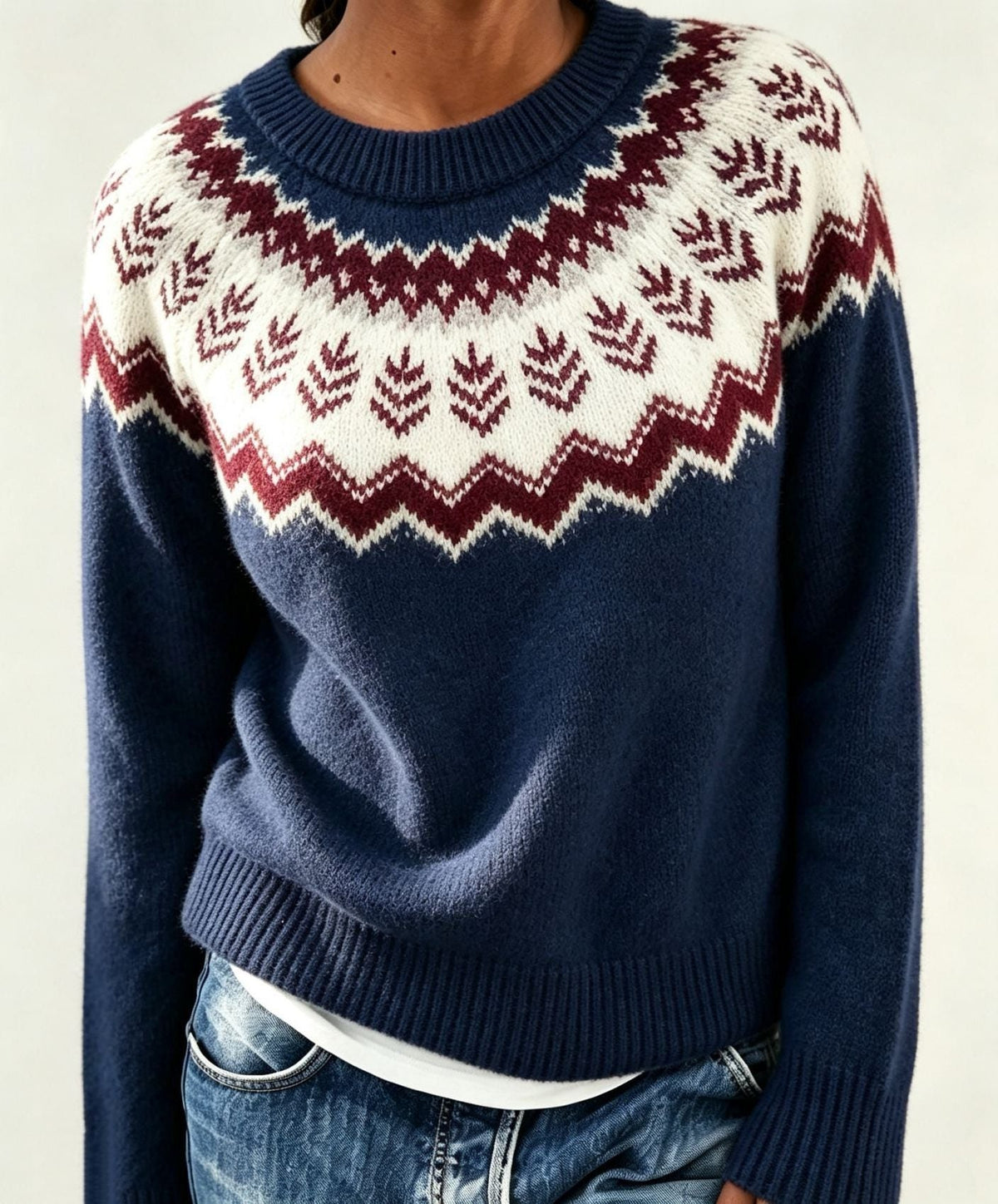 Joyce | Fair Isle Sweater with Crew Neck for Women