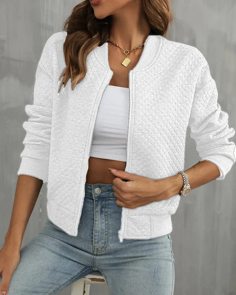 Joyce | Quilted Bomber Jacket with Zip Front