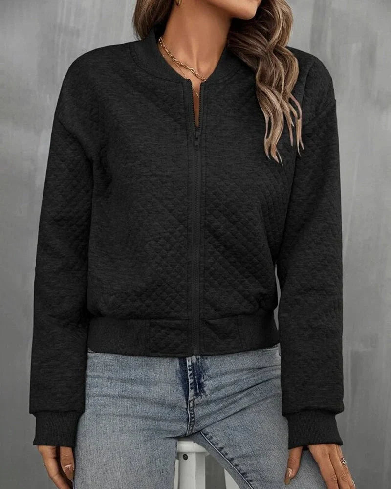 Joyce | Quilted Bomber Jacket with Zip Front
