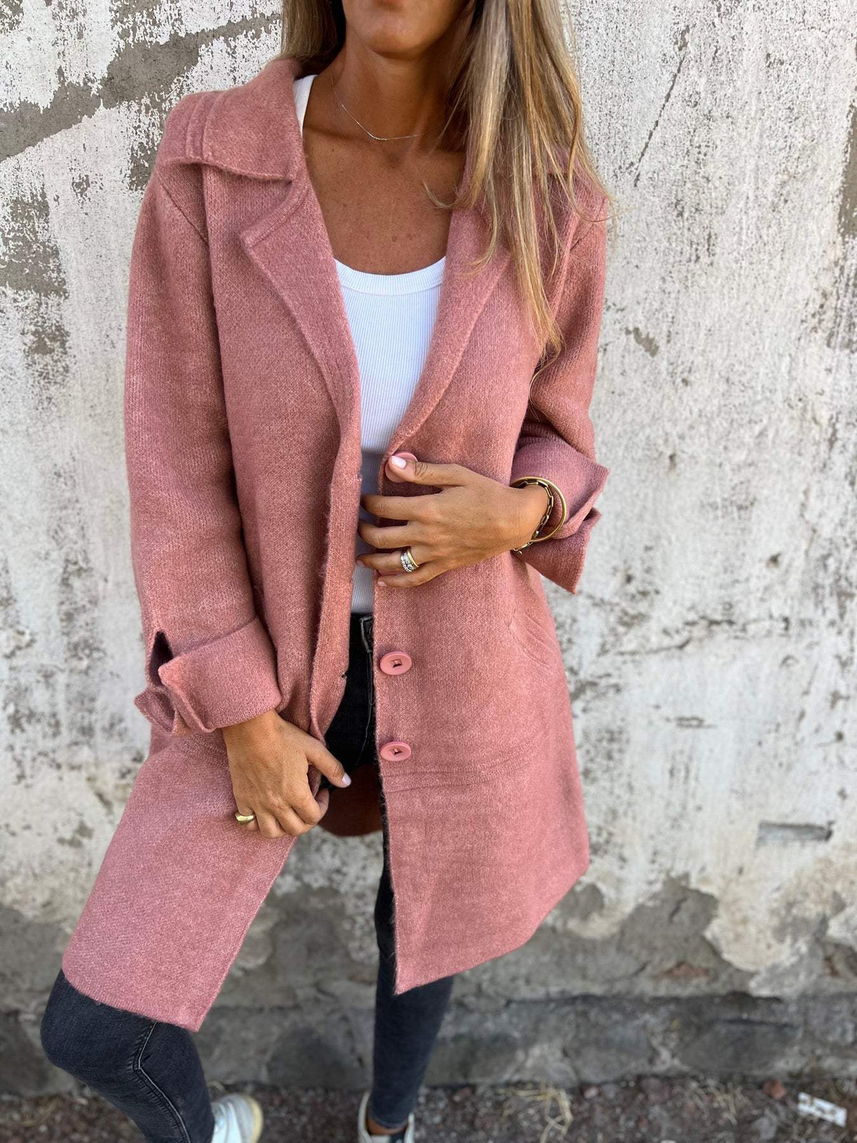 Betsy | Womens Long Cardigan Sweater for Casual Wear | Soft Breathable Fabric | Pink, Black, Brown and Green S-3XL