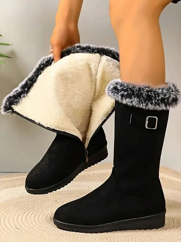 Kaci | Women's Warm Fur-Trimmed Winter Boots