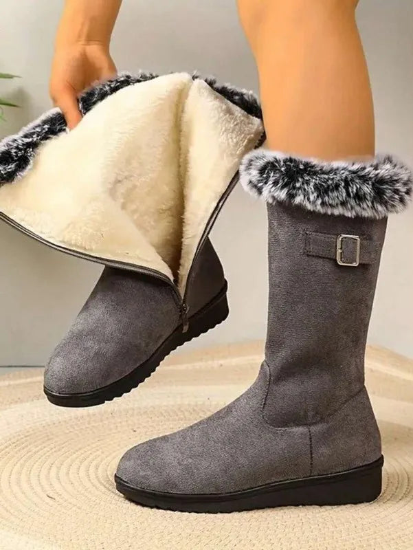 Kaci | Women's Warm Fur-Trimmed Winter Boots