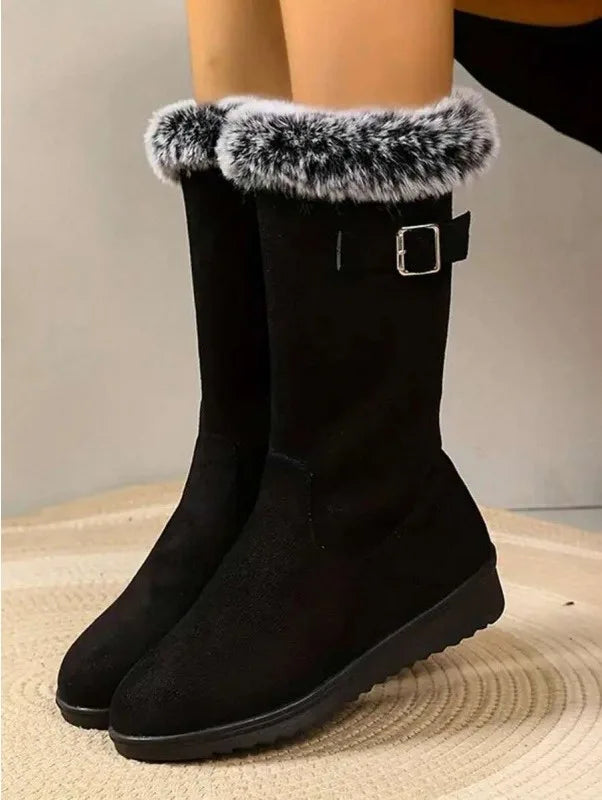 Kaci | Women's Warm Fur-Trimmed Winter Boots