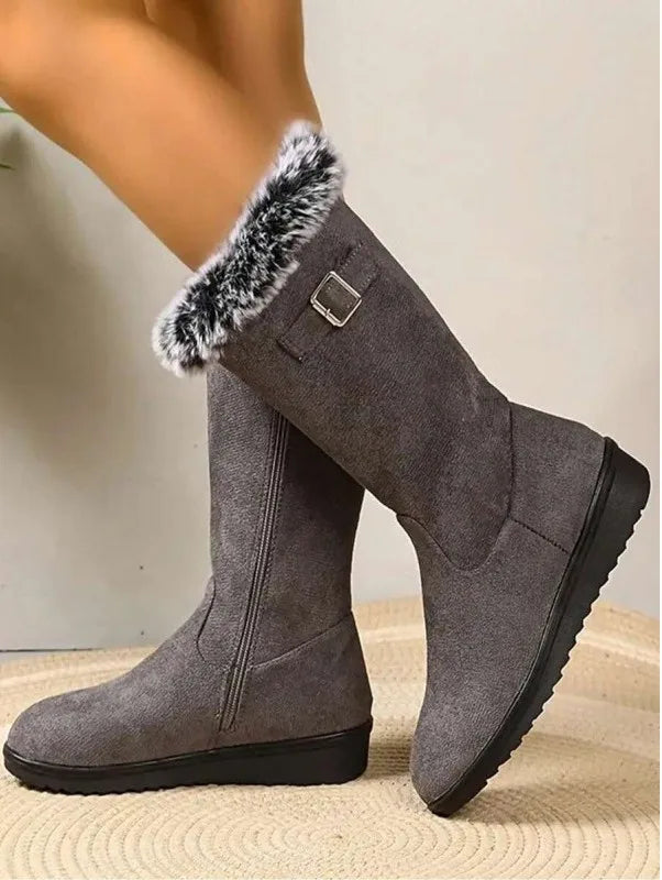 Kaci | Women's Warm Fur-Trimmed Winter Boots