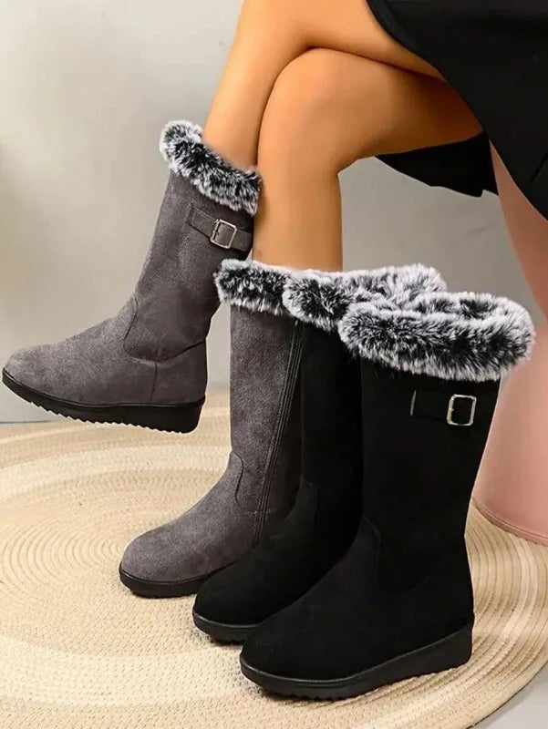 Kaci | Women's Warm Fur-Trimmed Winter Boots