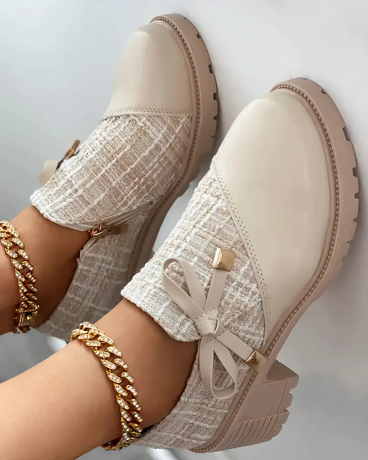 Kate | Women's Block Heel Mary Jane Shoes with Side Zip