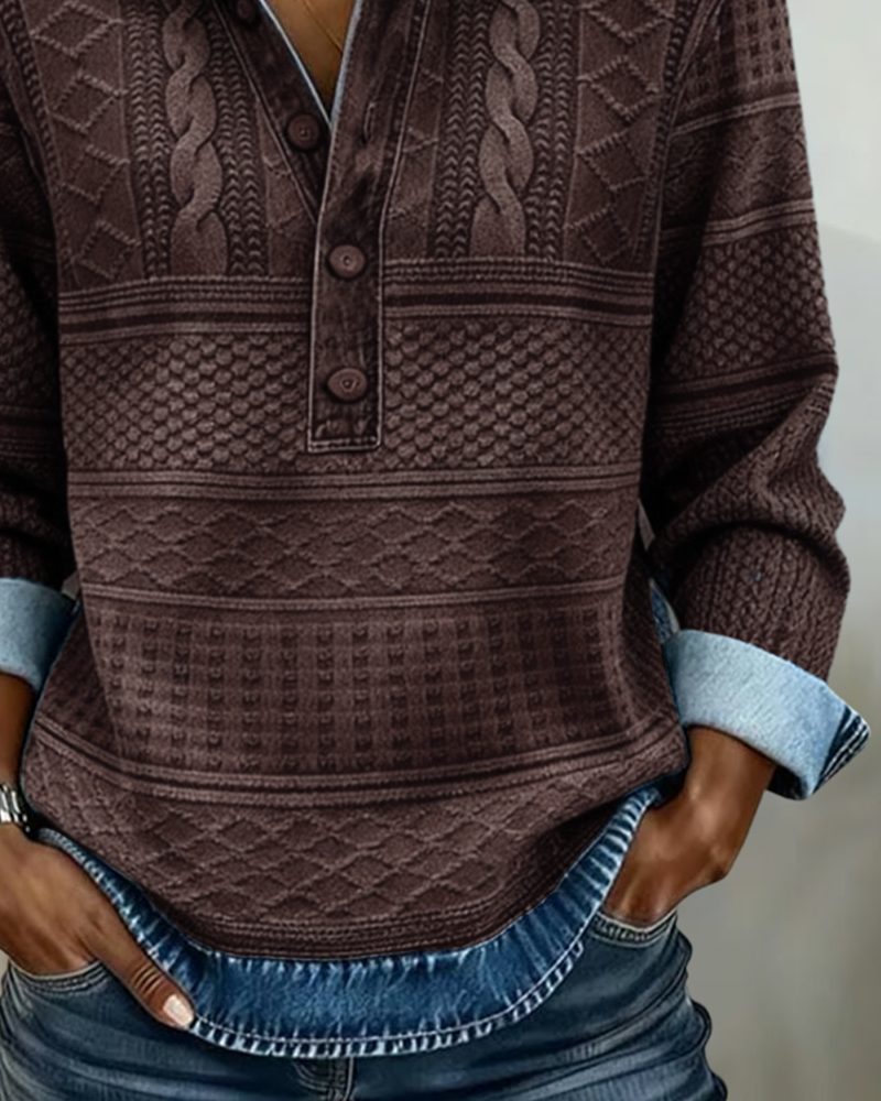 Kayla | Cable Knit Sweater with Long Sleeves for Women