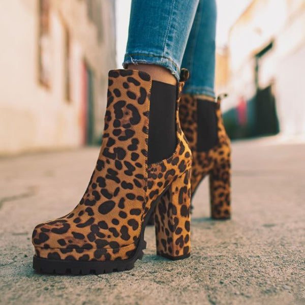 Kim | Platform Block Heel Ankle Boots for Women