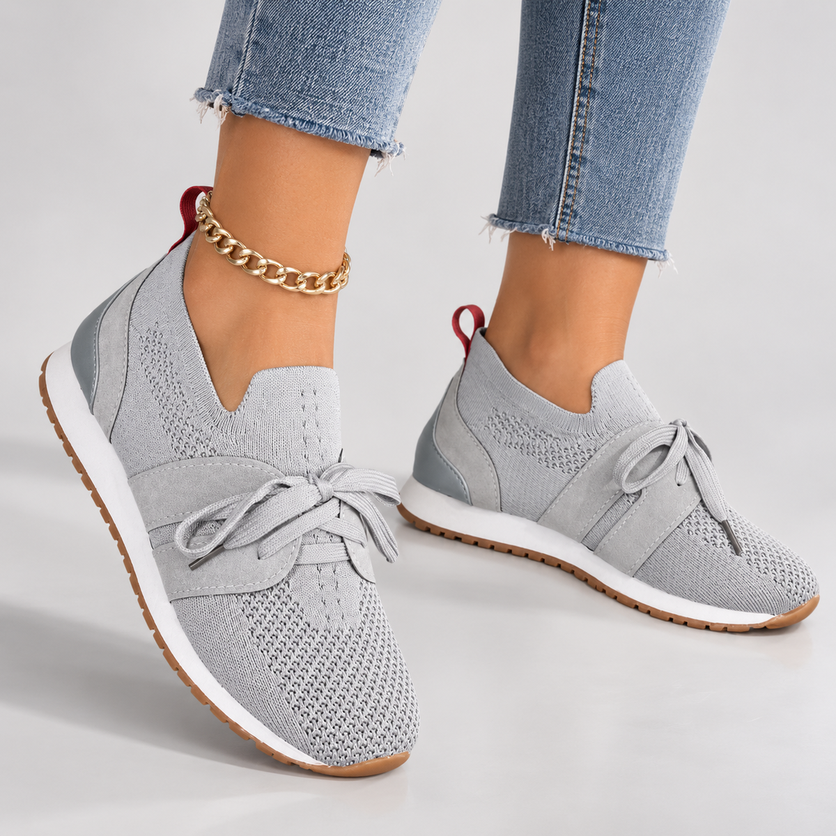 Kristina | Woven Lace-Up Sneakers for Women