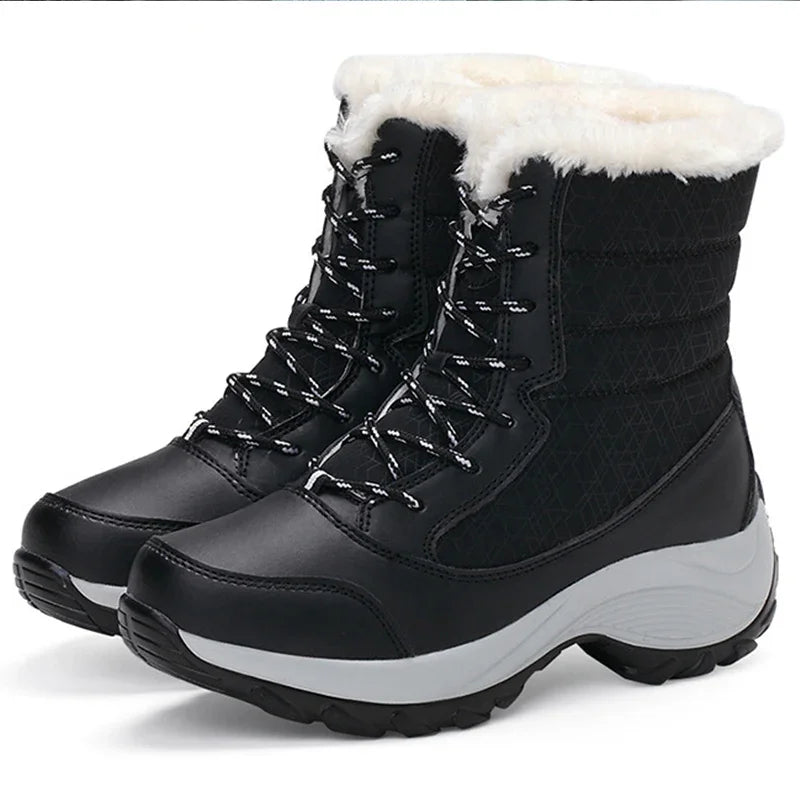 Women's Insulated Winter Boots with Lace-Up Closure