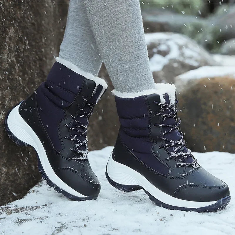 Women's Insulated Winter Boots with Lace-Up Closure