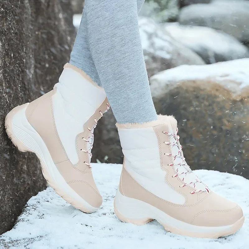 Women's Insulated Winter Boots with Lace-Up Closure
