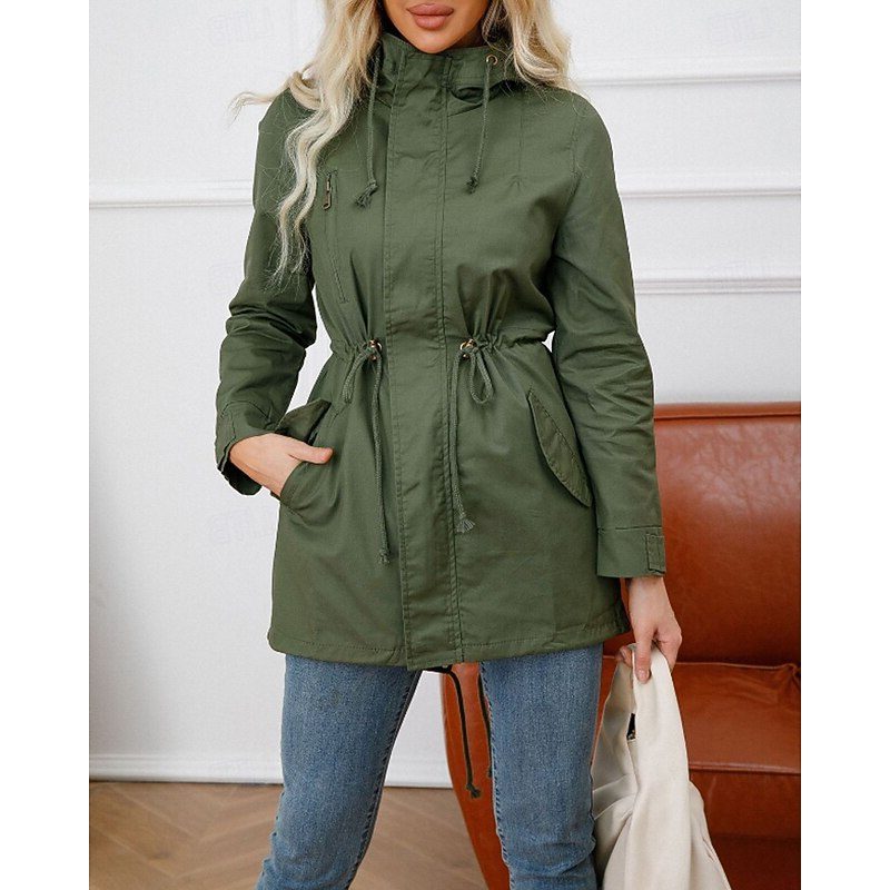 Larissa | Hooded Long Utility Coat for Women
