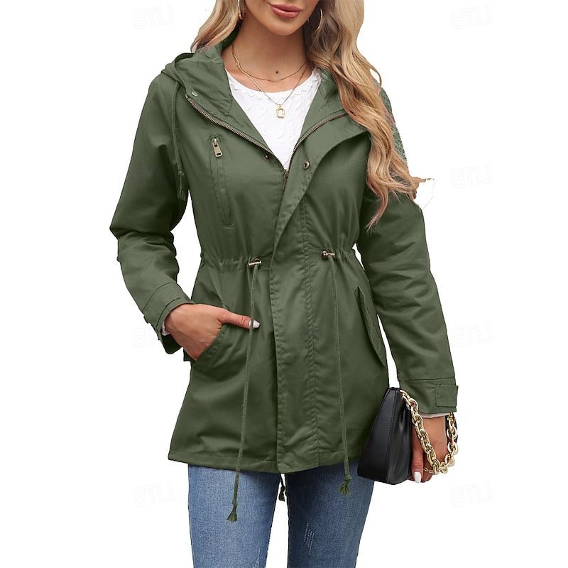 Larissa | Hooded Long Utility Coat for Women