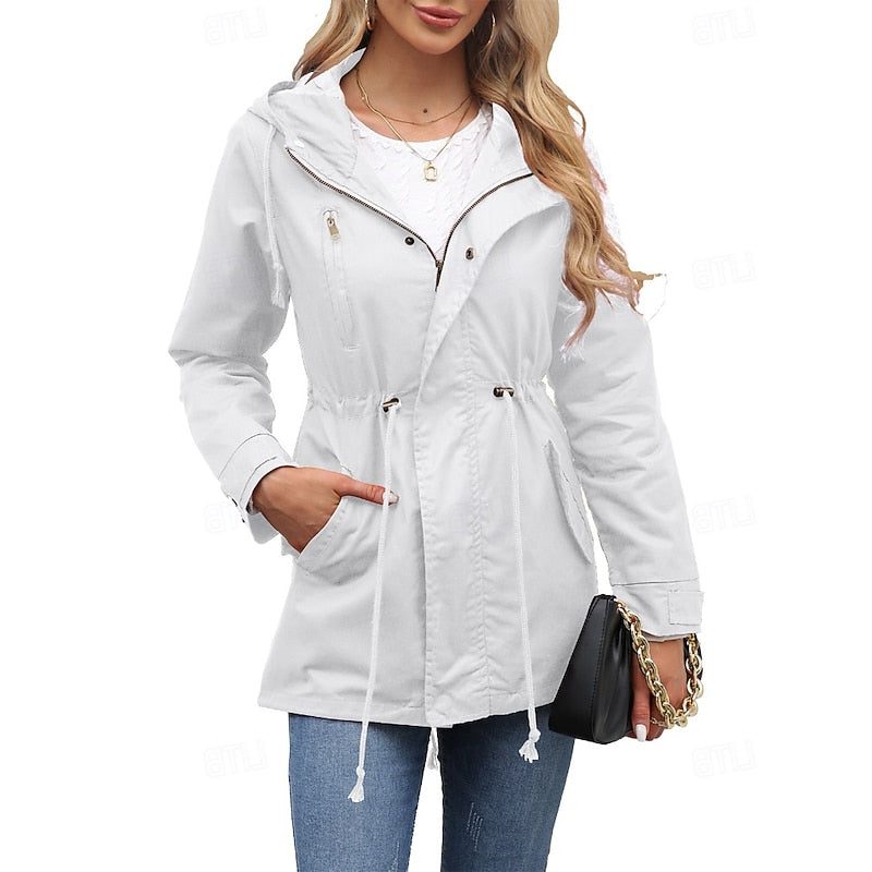 Larissa | Hooded Long Utility Coat for Women
