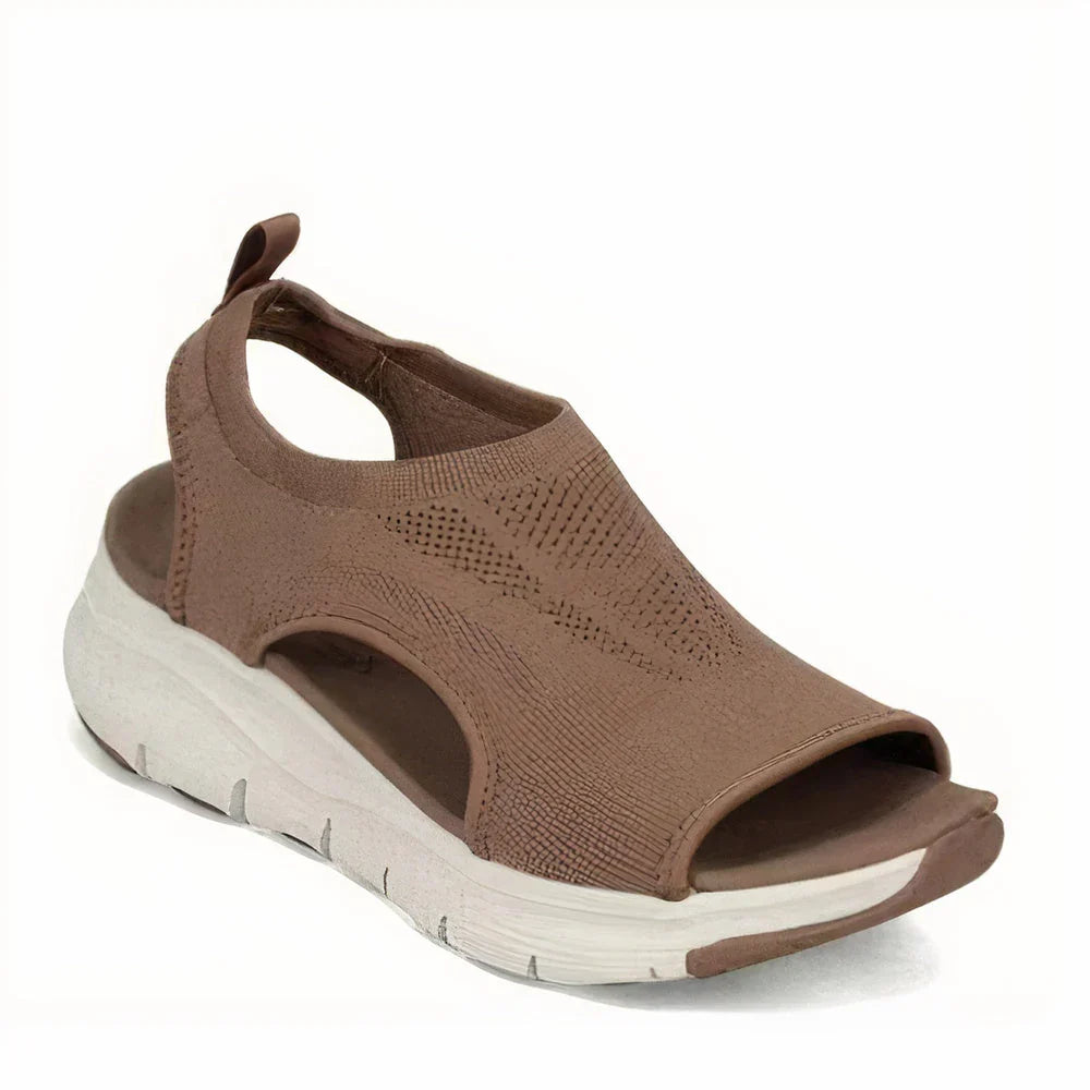 Lauren | Women's Orthopedic Wedge Platform Sandals with Ankle Strap