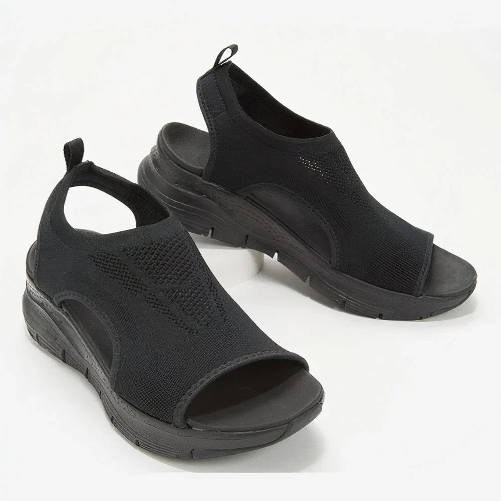 Lauren | Women's Orthopedic Wedge Platform Sandals with Ankle Strap