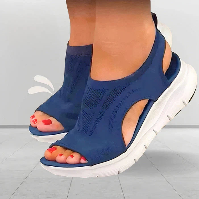 Lauren | Women's Orthopedic Wedge Platform Sandals with Ankle Strap