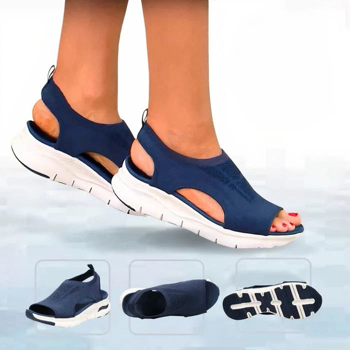 Lauren | Women's Orthopedic Wedge Platform Sandals with Ankle Strap