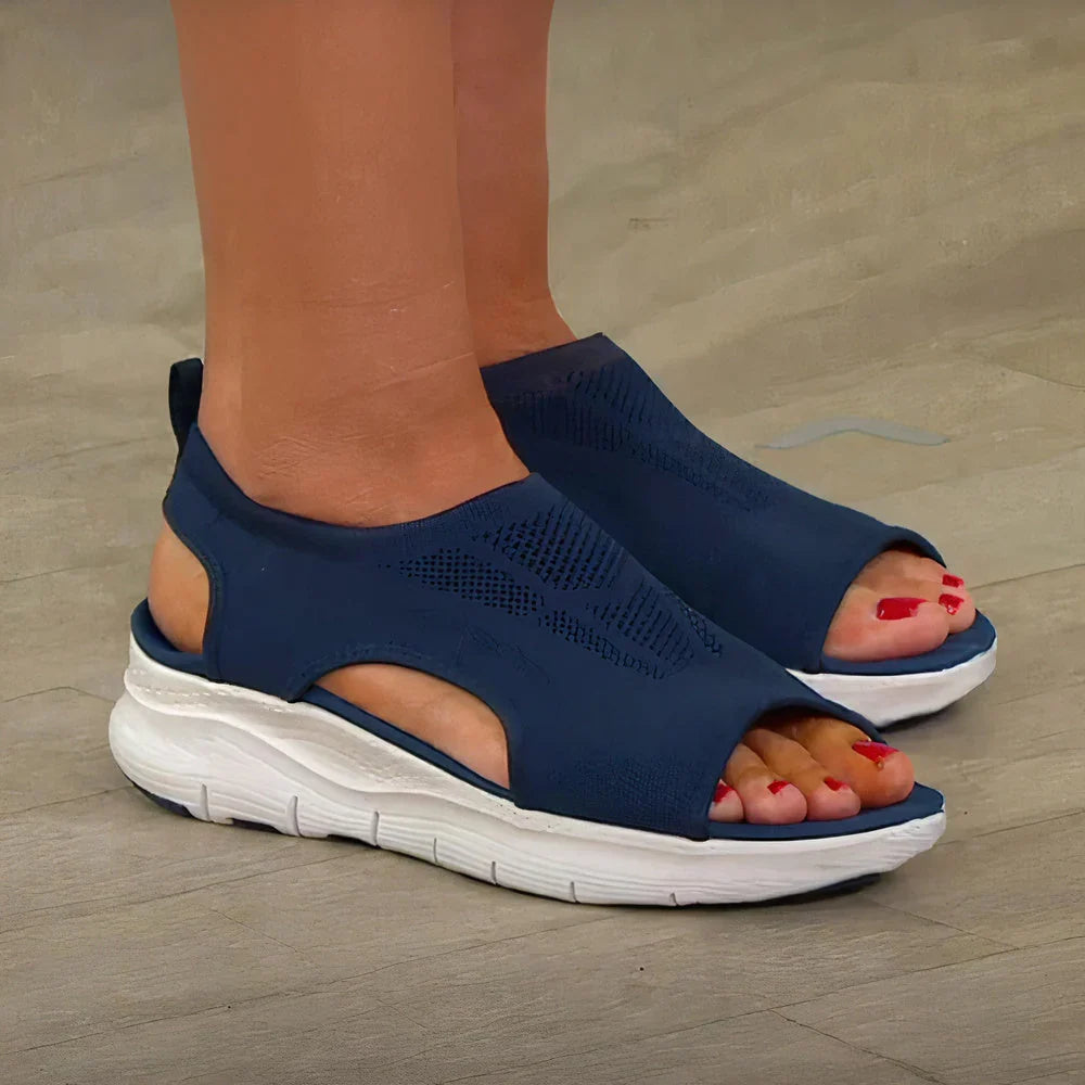 Lauren | Women's Orthopedic Wedge Platform Sandals with Ankle Strap