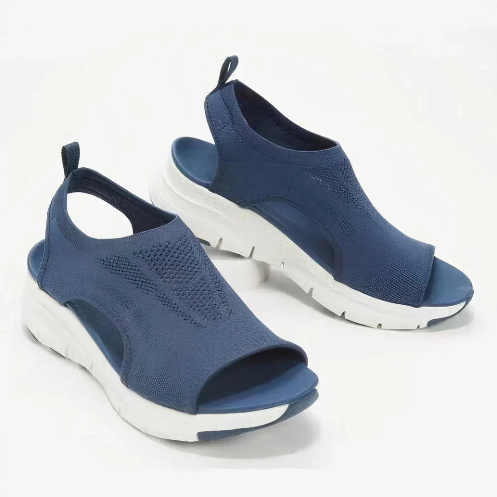 Lauren | Women's Orthopedic Wedge Platform Sandals with Ankle Strap