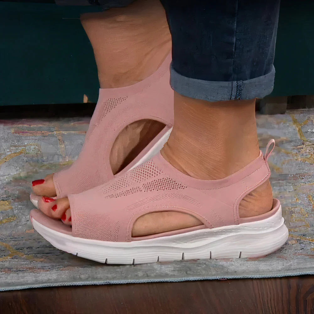 Lauren | Women's Orthopedic Wedge Platform Sandals with Ankle Strap