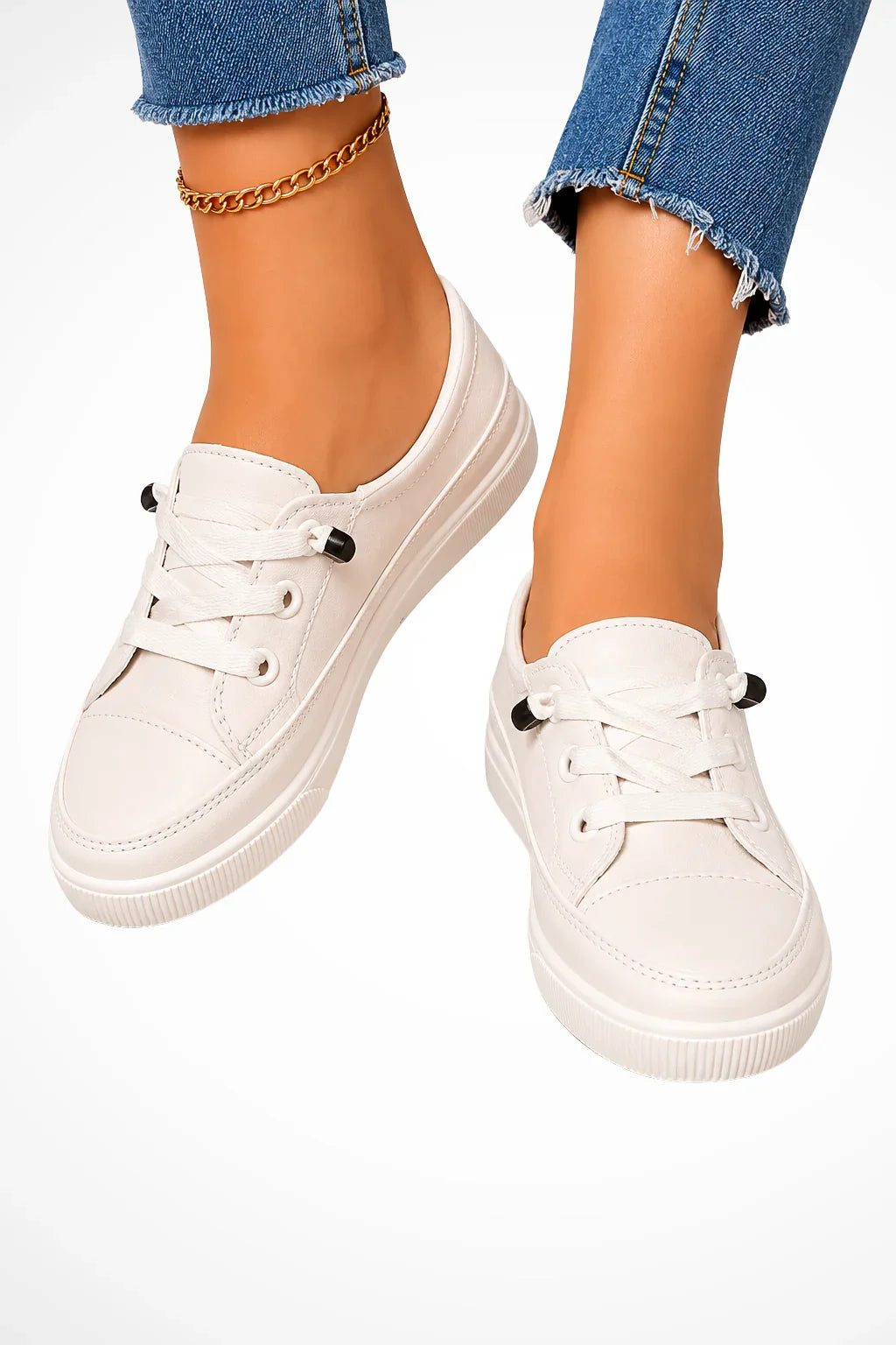 Lavinia | Women's Lace Up Orthopedic Sneakers with Rubber Sole