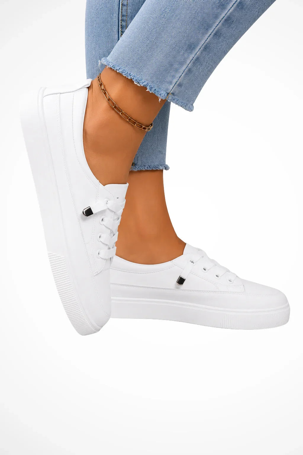 Lavinia | Women's Lace Up Orthopedic Sneakers with Rubber Sole