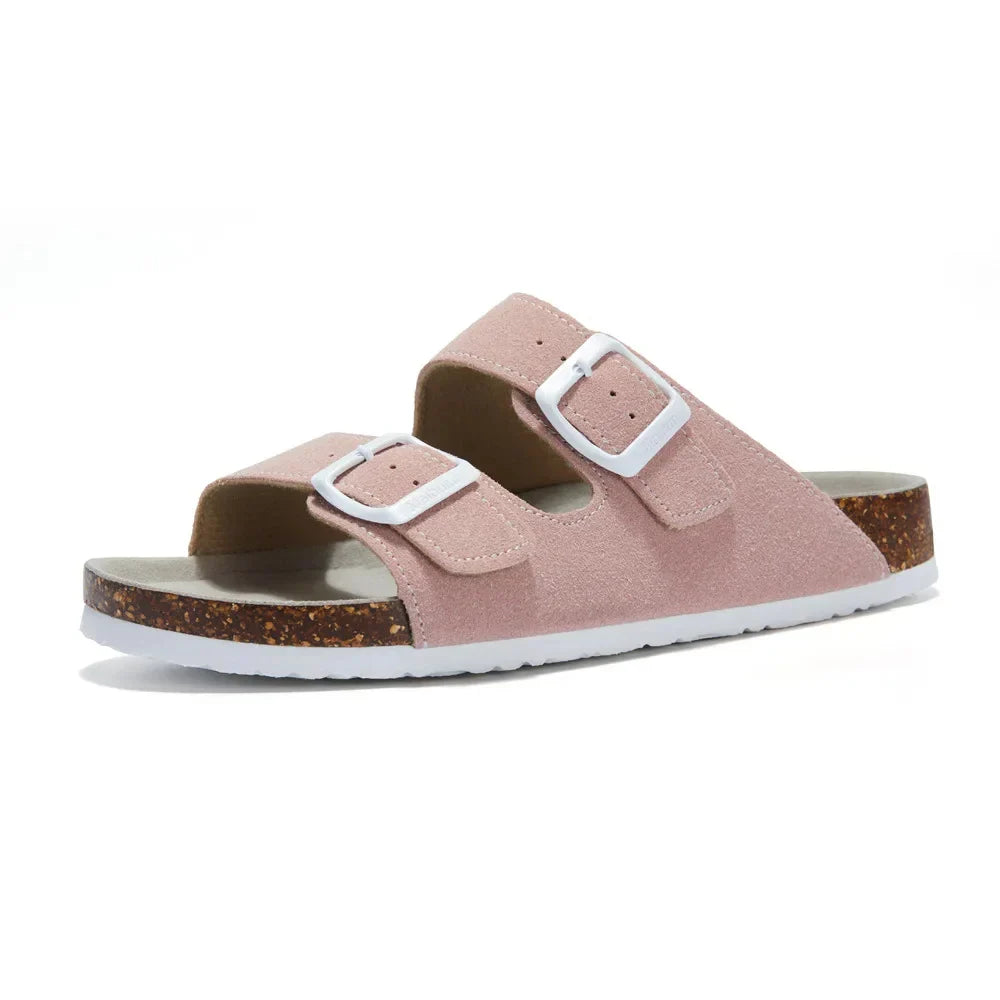 Lavinia | Women's Orthopedic Slip On Cork Footbed Sandals with Adjustable Buckle Straps