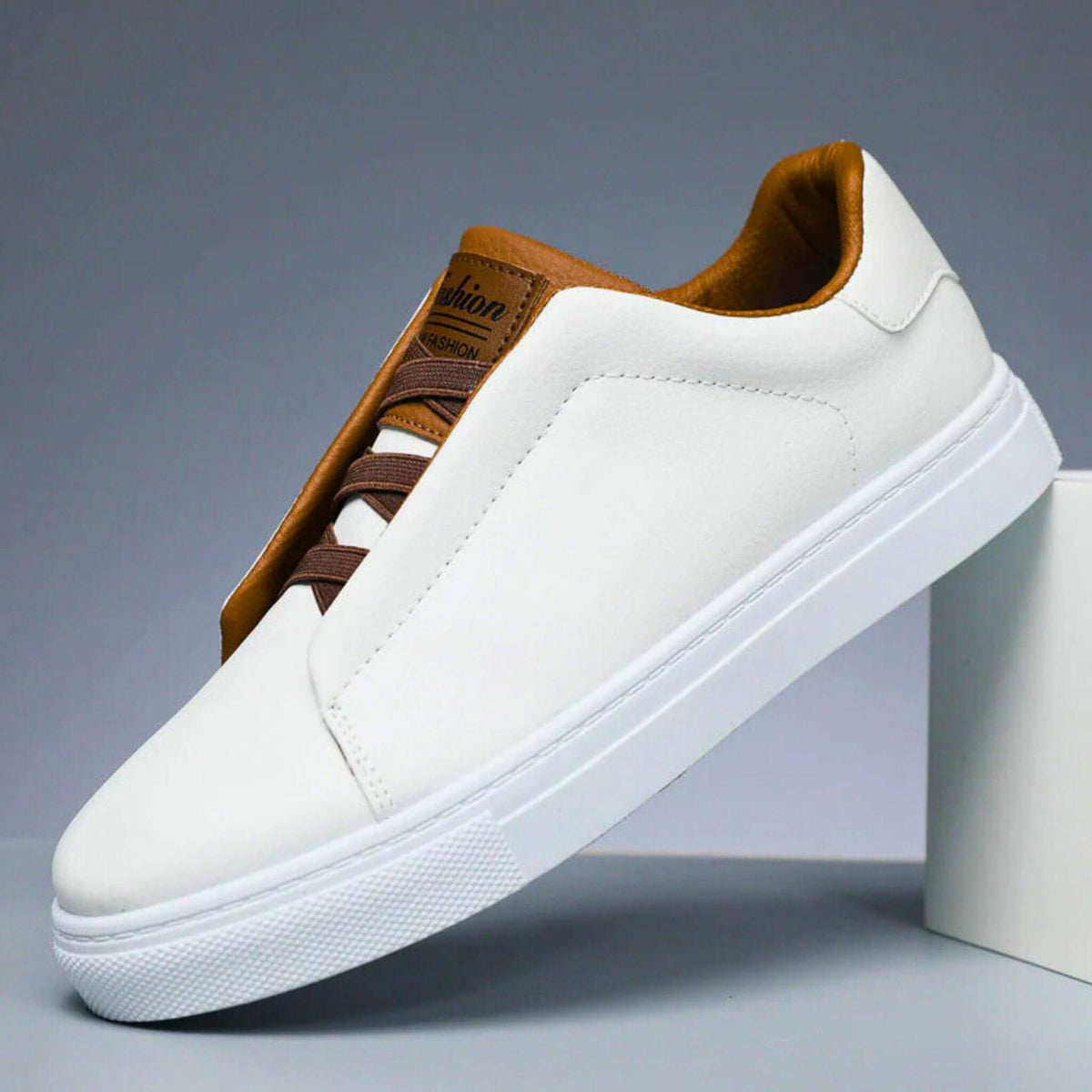 Unisex Low-Top Lace-Up Sneakers, Contrast Rubber Sole