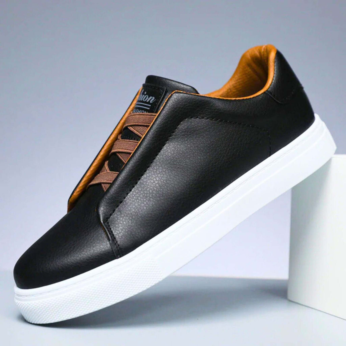Unisex Low-Top Lace-Up Sneakers, Contrast Rubber Sole