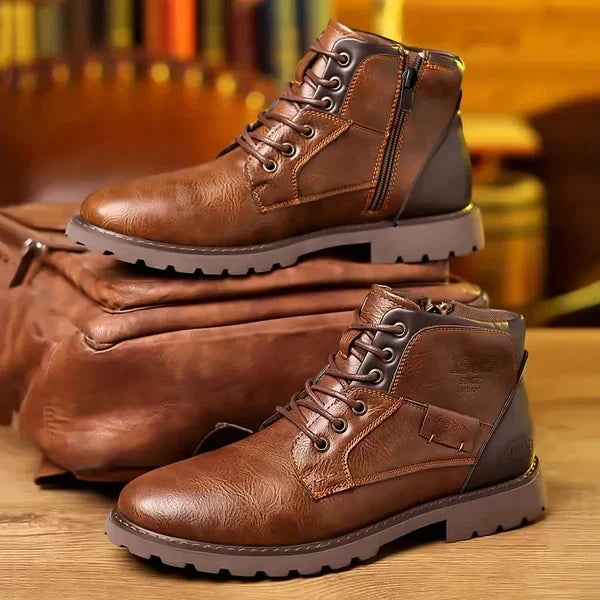 Jethro | Durable Leather-Like Lace-up Boots