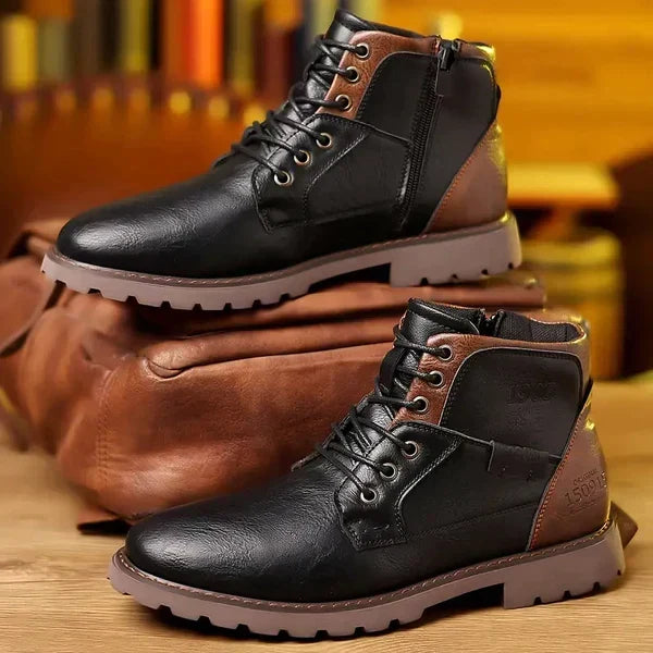 Jethro | Durable Leather-Like Lace-up Boots
