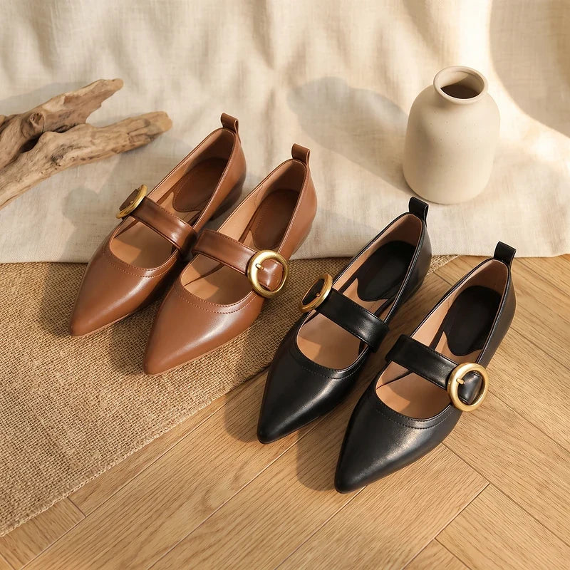 Ines Buckle Strap Flats