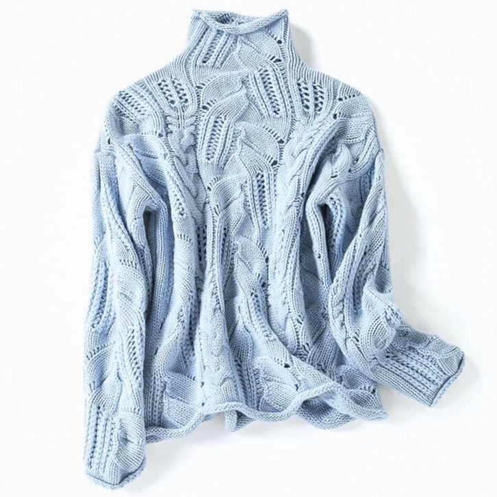 Lena | Cable Knit Turtleneck Sweater for Women