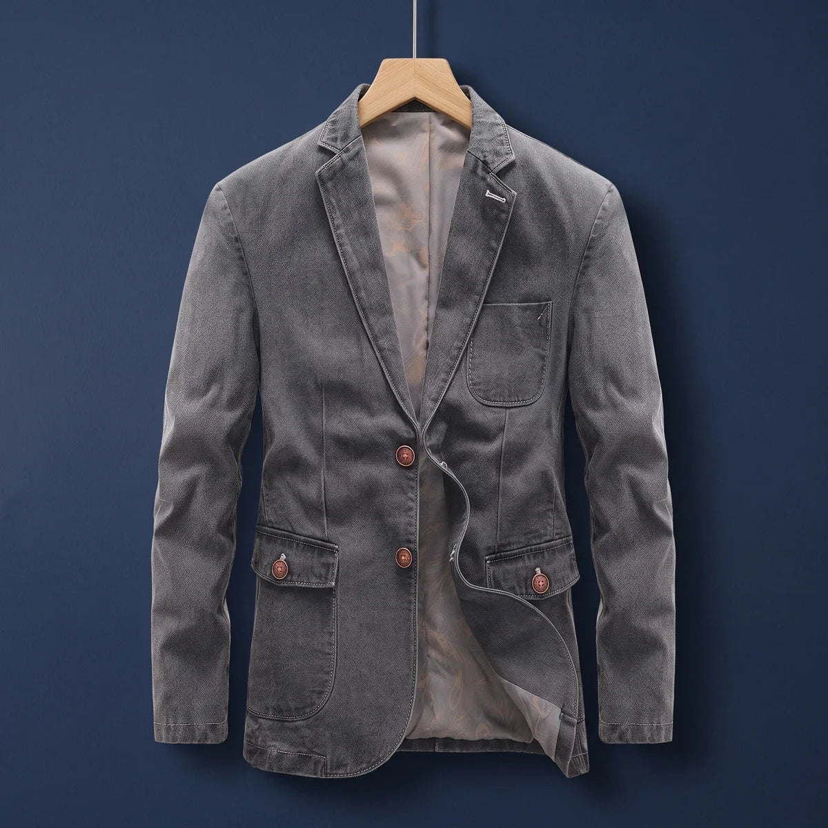 Lennox Double Breasted Denim Blazer