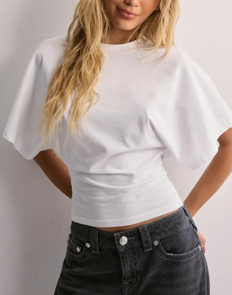 Women's Oversized Tops with Wide Sleeves | Round Neck and a Fitted Waistband for the Colder Months | Size XS-5XL, 4 Colors