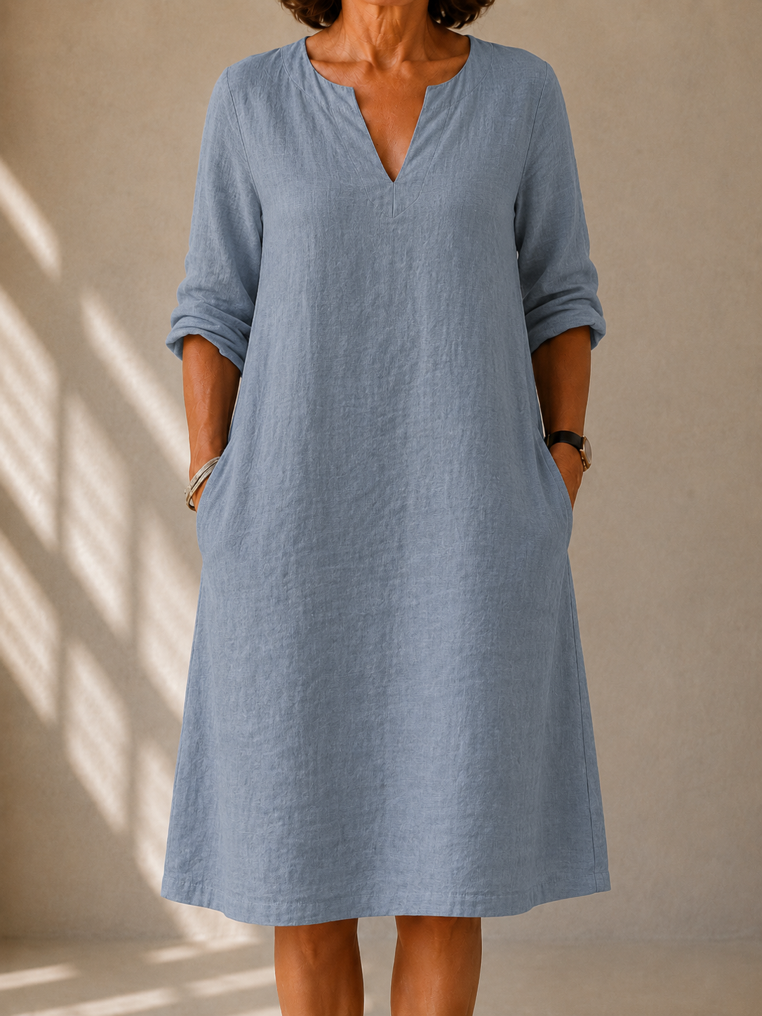Elina | Soft Tunic-Neck Dress