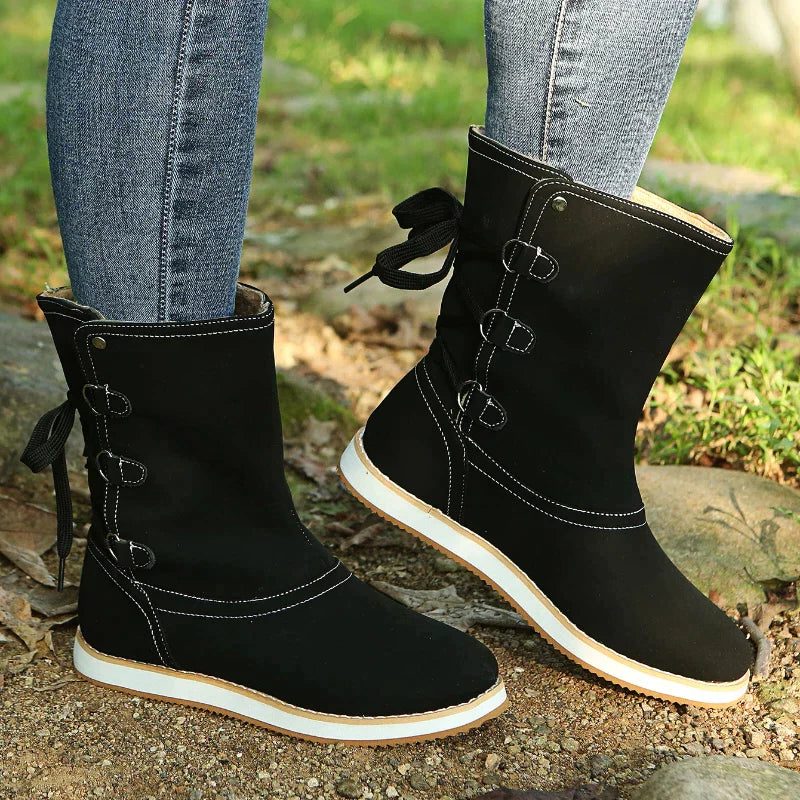 Lila | Suede Lace-Up Winter Boots for Women