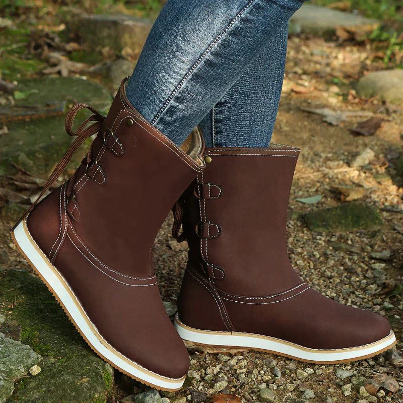 Lila | Suede Lace-Up Winter Boots for Women