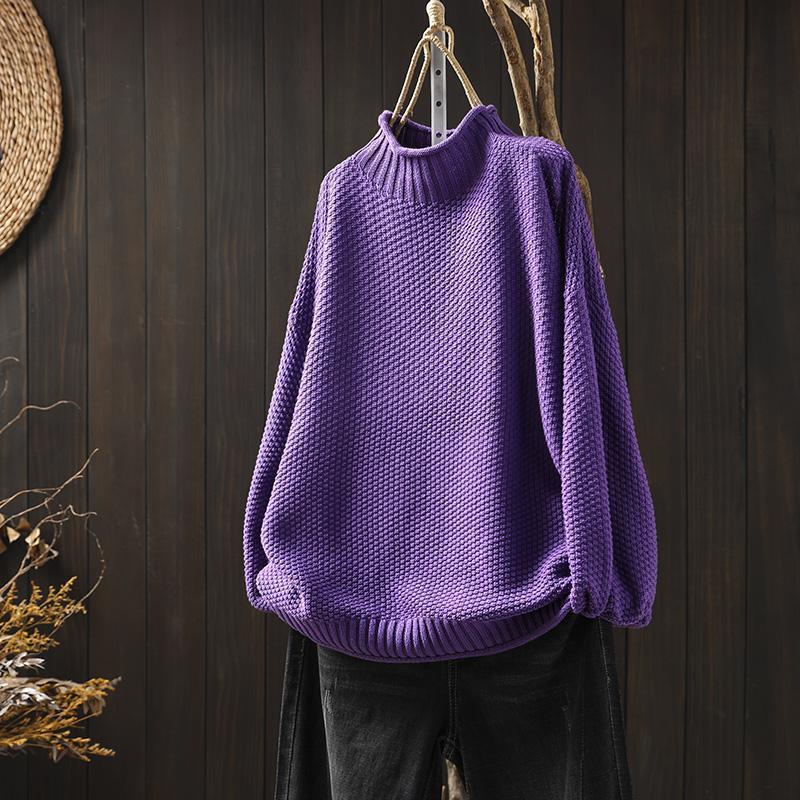 Lillian | Women's Ribbed Knit Turtleneck Sweater with Long Sleeves