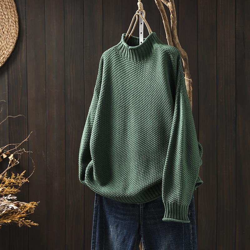 Lillian | Women's Ribbed Knit Turtleneck Sweater with Long Sleeves