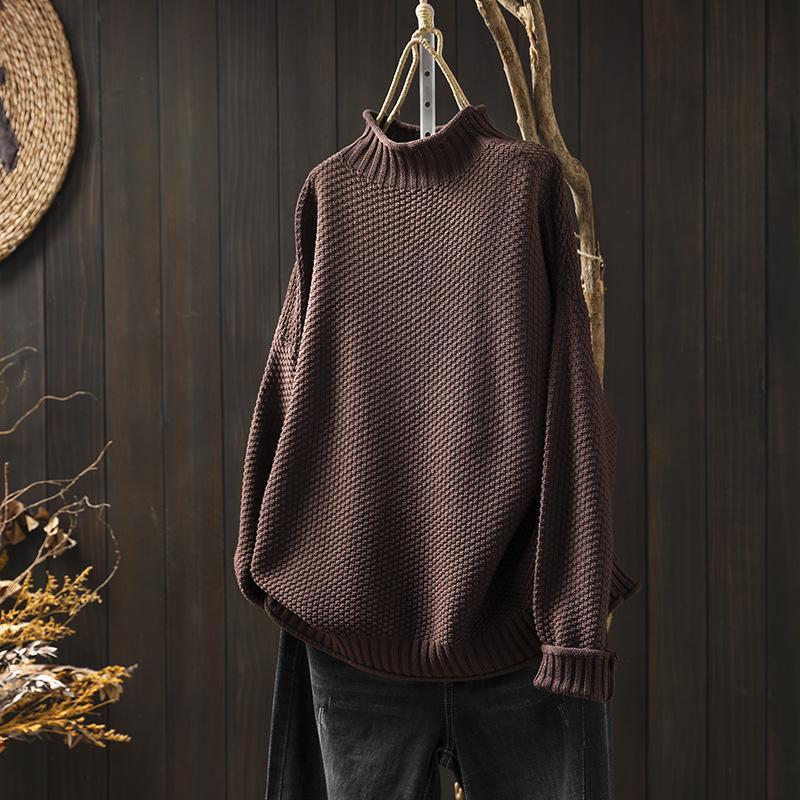 Lillian | Women's Ribbed Knit Turtleneck Sweater with Long Sleeves