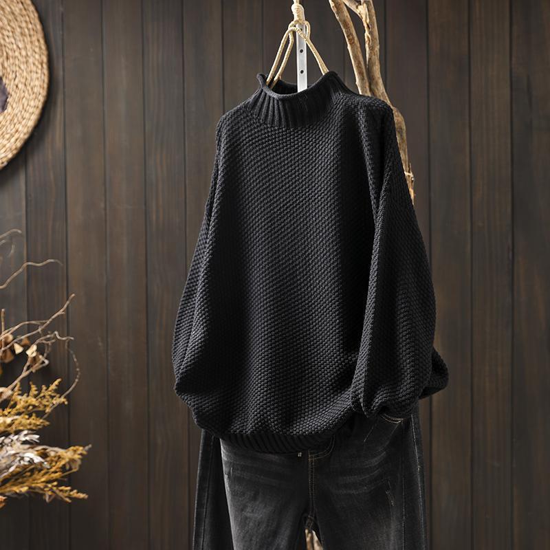 Lillian | Women's Ribbed Knit Turtleneck Sweater with Long Sleeves