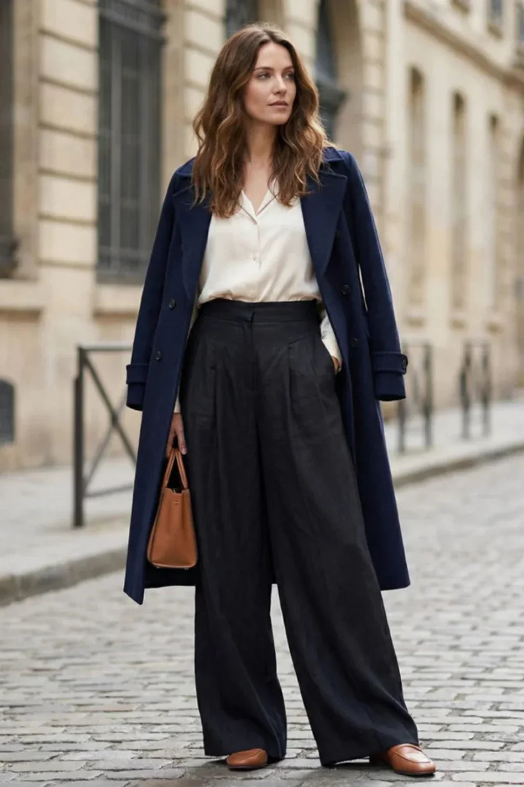 Lillian | Women's Wide Leg Trouser with Pleats and Side Pockets