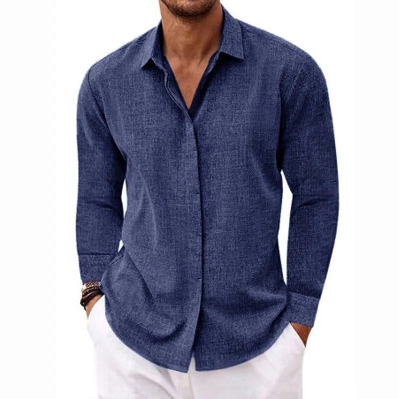 Linen Long Sleeve Shirt for Men