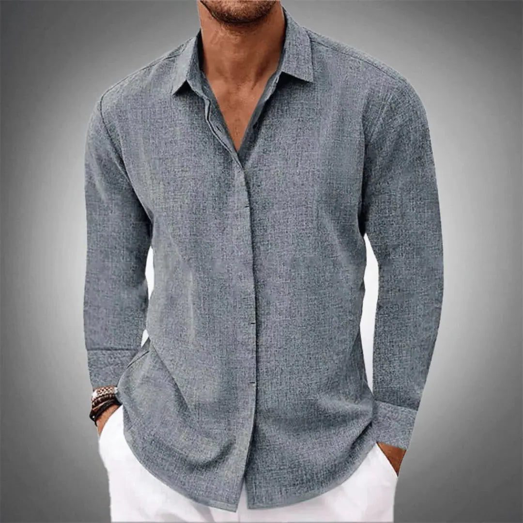 Linen Long Sleeve Shirt for Men