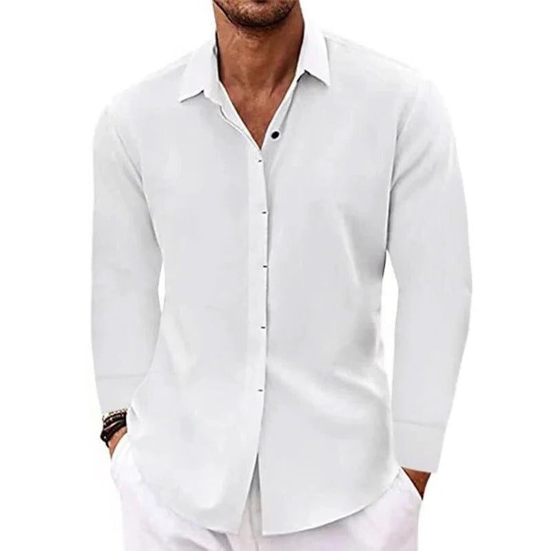 Linen Long Sleeve Shirt for Men