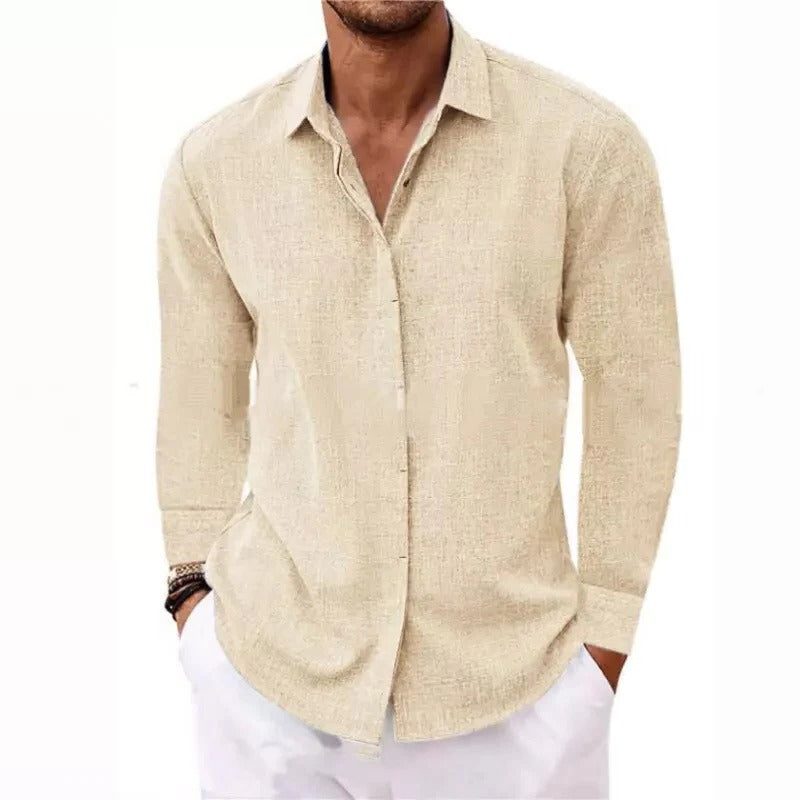 Linen Long Sleeve Shirt for Men