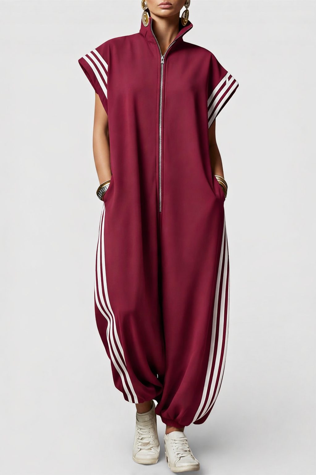 Lismore | Sleeveless Jumpsuit with Zip Neck for Women